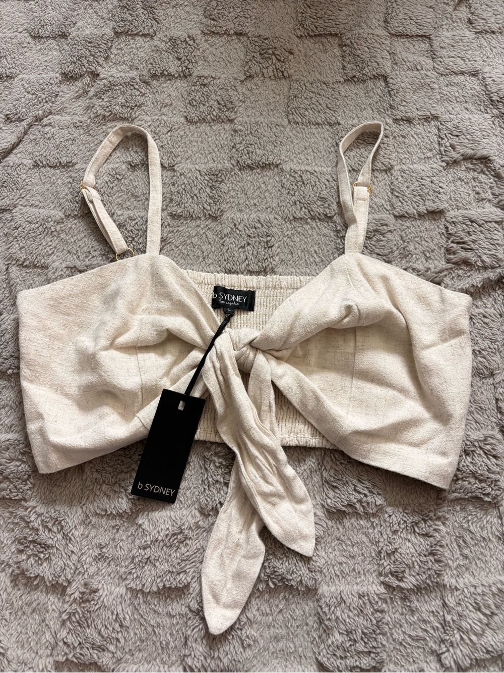 Cream Tie-Front Camisole
